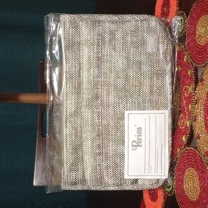 Purse Organizer Insert Gray Tweed